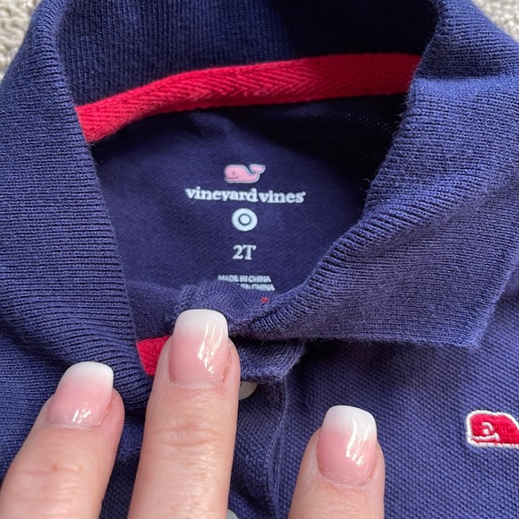 Vineyard Vines Navy Blue Youth Boys Polo - Picture 3 of 7